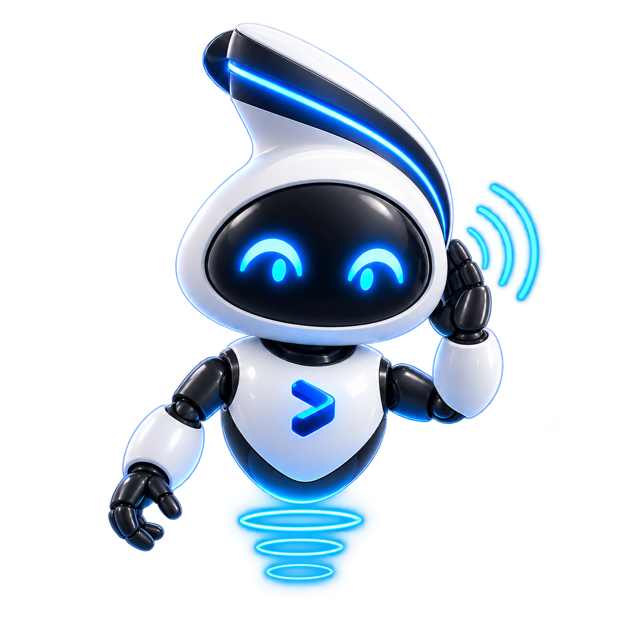 SERVE Ai listening with a hand to its ear